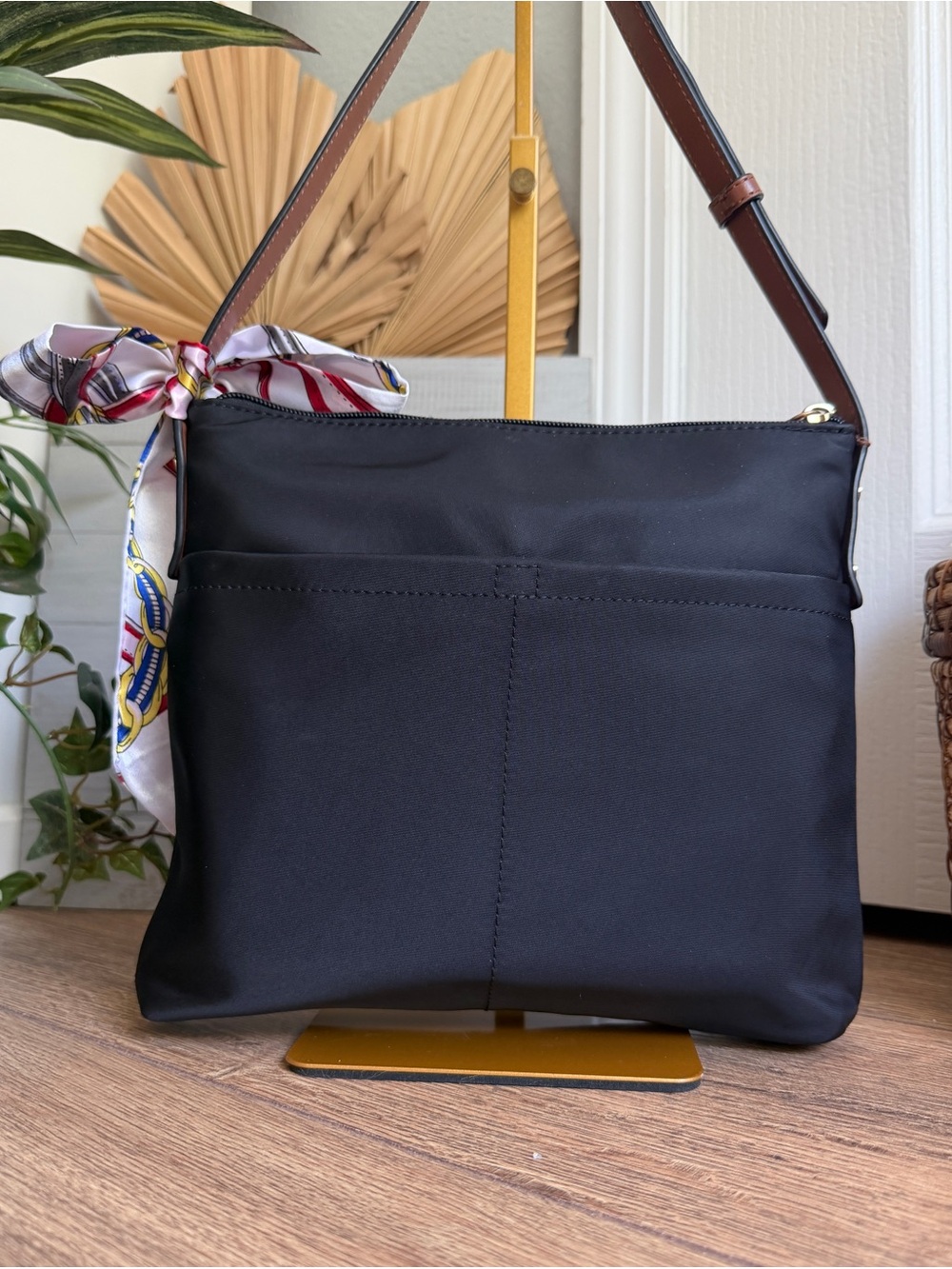 Calvin Klein Black Nylon Crossbody Bag with Bag Charm Keychain – Water-Resistant - Picture 3 of 13